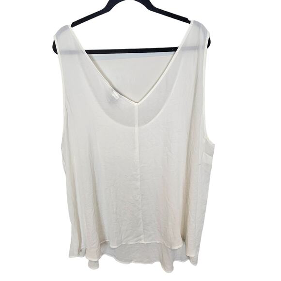 Torrid Top Scoop Neck Tank Top Plus Size Top Sleeveless Tank Top 4X White - Picture 5 of 7